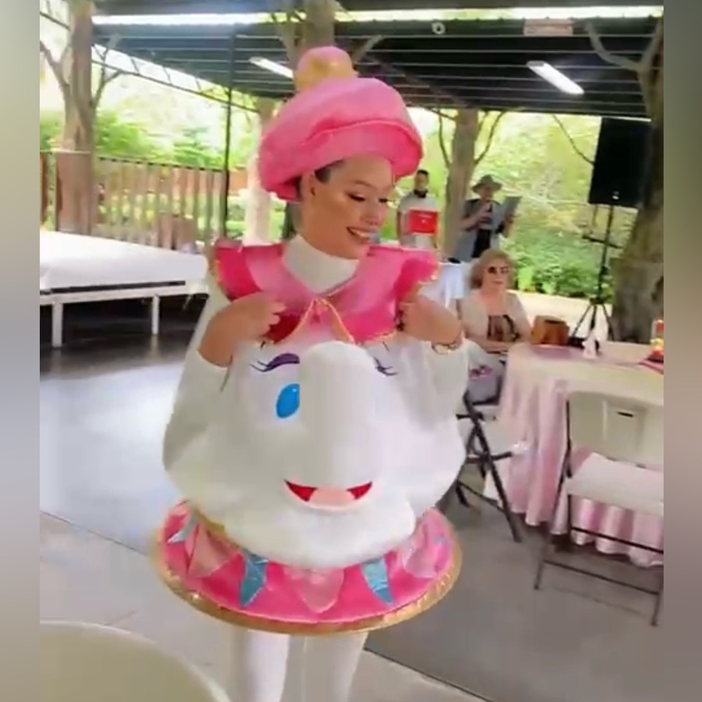 Pink and White Teapot Costume